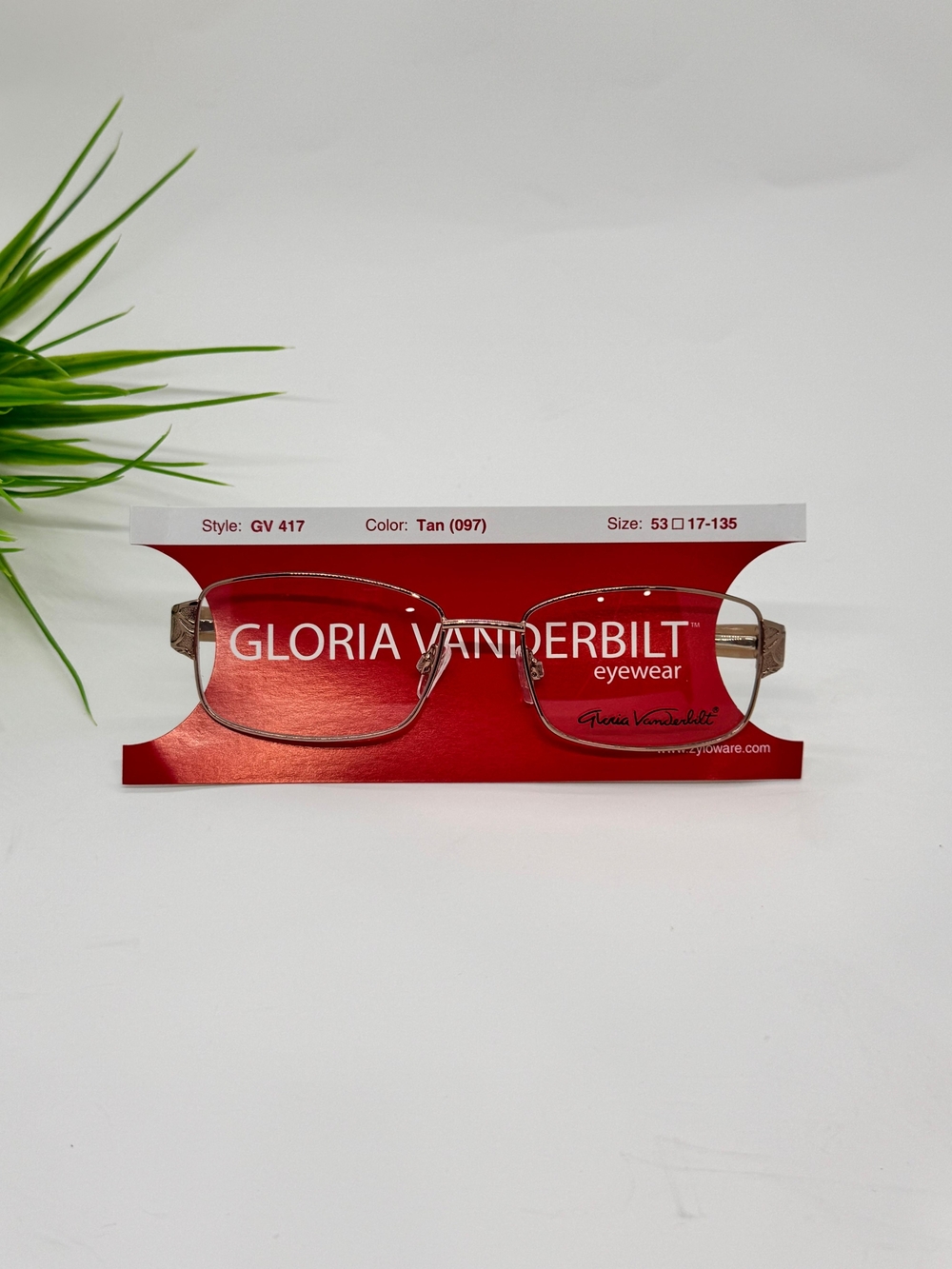 Gloria Vanderbilt GV 417 Color Tan Metal Eyeglasses Frames/Size 53-17-135/NWT.